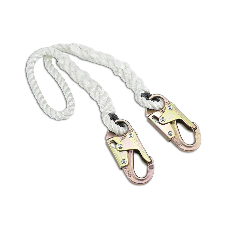 Dynamic - 3-strand Nylon Rope Lanyard with Two Snap Hooks - 5/8"