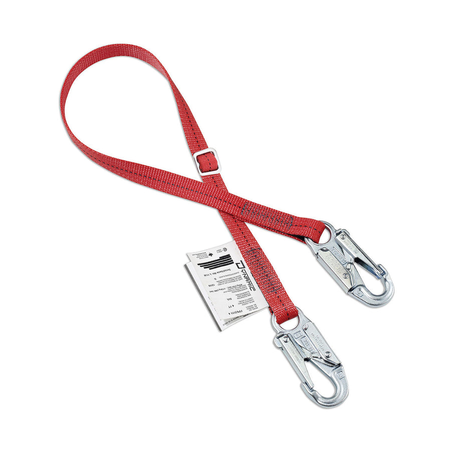 Dynamic - Polyester Webbing Single-Leg Adjustable Lanyard with Two Snap Hooks - 1" wide