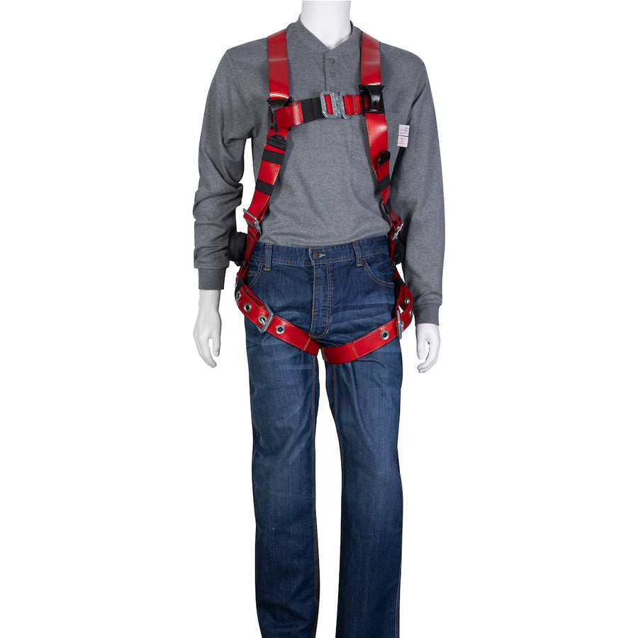Dynamic Dyna-I - Traditional H-Style Full Body TPU Coated Harness with 5 Points of Adjustment - CSA Group A - FPC2001BDG