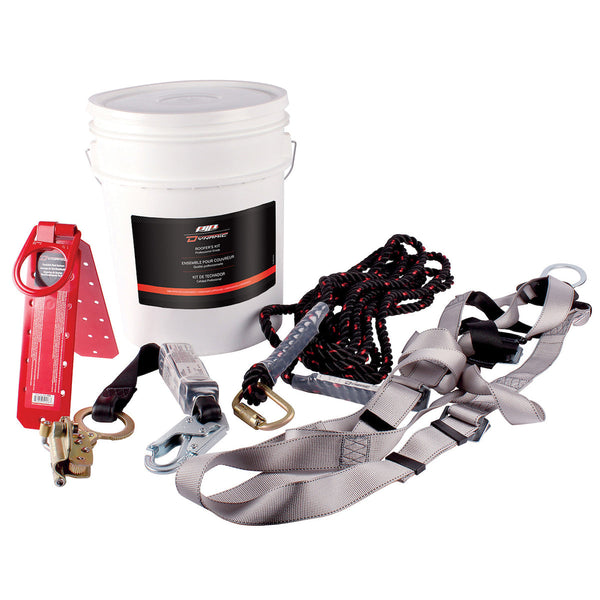 Dynamic - Premium-Pro Roofer's Kit In Storage Bucket - 50' Rope