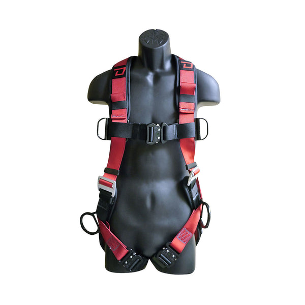 Dynamic Dyna-Pro Aluminum - Professional H-Style Full Body Harness with Aluminum Hardware, Integrated Padding and 5 Points of Adjustment - CSA Group A / P - FPX1003D