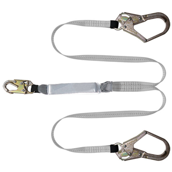 Dynamic Dyna-Lite - Polyester Double-Leg Fixed Y-Lanyard with Energy Absorber, Small Snap Hook and Two Large Snap Hooks, CSA certified