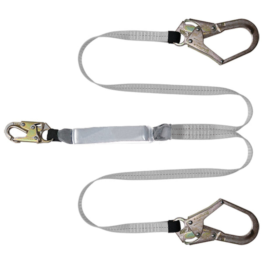 Dynamic Dyna-Lite - Polyester Double-Leg Fixed Y-Lanyard with Energy Absorber, Small Snap Hook and Two Large Snap Hooks, CSA certified - FPY736144
