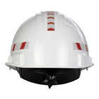 Dynamic Whistler - Cap Style Hard Hat with Reflective Stripes, HDPE Shell, 4-Point Nylon Suspension and "Sure-Lock" Ratchet Adjustment - HP241R01-RS06-01