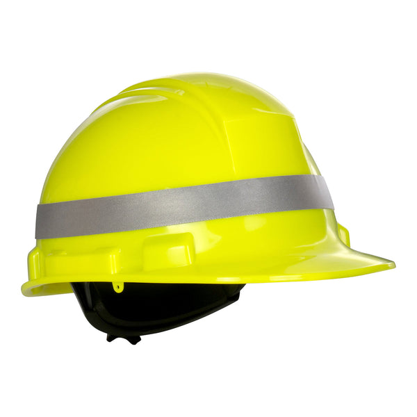 Dynamic Whistler - Cap Style Hard Hat with Reflective Stripes, HDPE Shell, 6-Point Nylon Suspension and "Sure-Lock" Ratchet Adjustment - Type 1 Class E