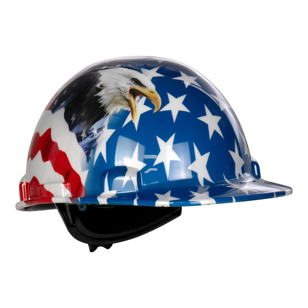 Dynamic Dom - Cap Style Hard Hat with HDPE Shell, 4-Point Nylon Suspension and "Sure-Lock" Ratchet Adjustment - Type 1 Class E - HP341R08W104