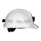 Dynamic Mont-Blanc - Cap Style Hard Hat with HDPE Shell, 4-Point Nylon Suspension, Miner's Lamp Bracket, Reflective Stripes and "Sure-Lock" Swing Ratchet - HP542RMLS2