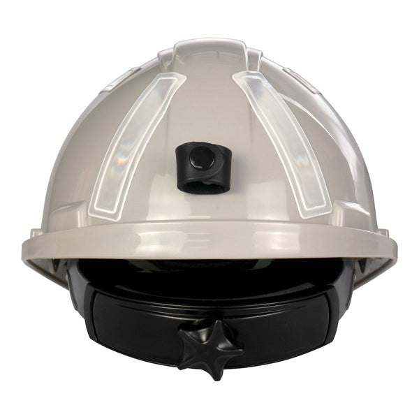 Dynamic Mont-Blanc - Cap Style Hard Hat with HDPE Shell, 4-Point Nylon Suspension, Miner's Lamp Bracket, Reflective Stripes and "Sure-Lock" Swing Ratchet Adjustment - Type 2 Class C - HP542RMLS8