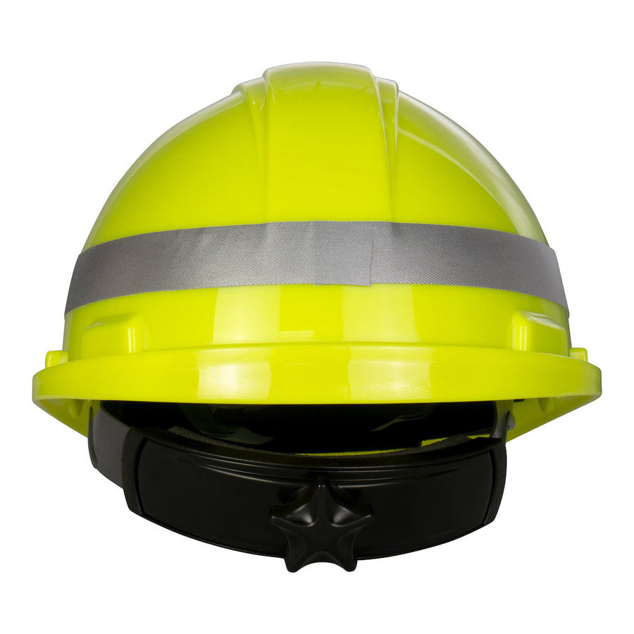 Dynamic Mont-Blanc - Cap Style Hard Hat with HDPE Shell, 4-Point Nylon Suspension, Reflective Stripes and "Sure-Lock" Swing Ratchet Adjustment - HP542R-RS01-44