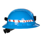 Dynamic Kilimanjaro - Full Brim Hard Hat with Miner's Lamp Bracket, Reflective Stripes, HDPE Shell, 4-Point Nylon Suspension and "Sure-Lock" Ratchet - HP641R07-MLS3-07