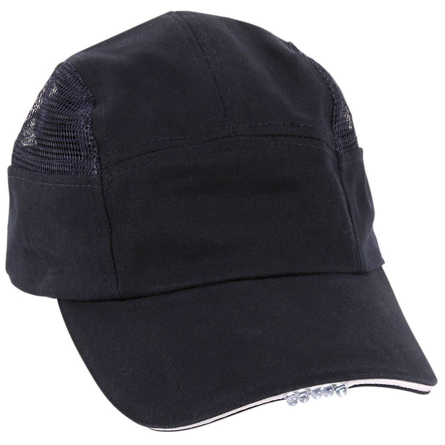 Dynamic - Baseball Style Bump Cap with Protective Liner and Adjustable Back, Integrated LED Light - HP946LED-11