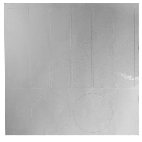Dynamic - Reflective Stripes Kit,6x 1"X4", 2x 2" Round,Grey