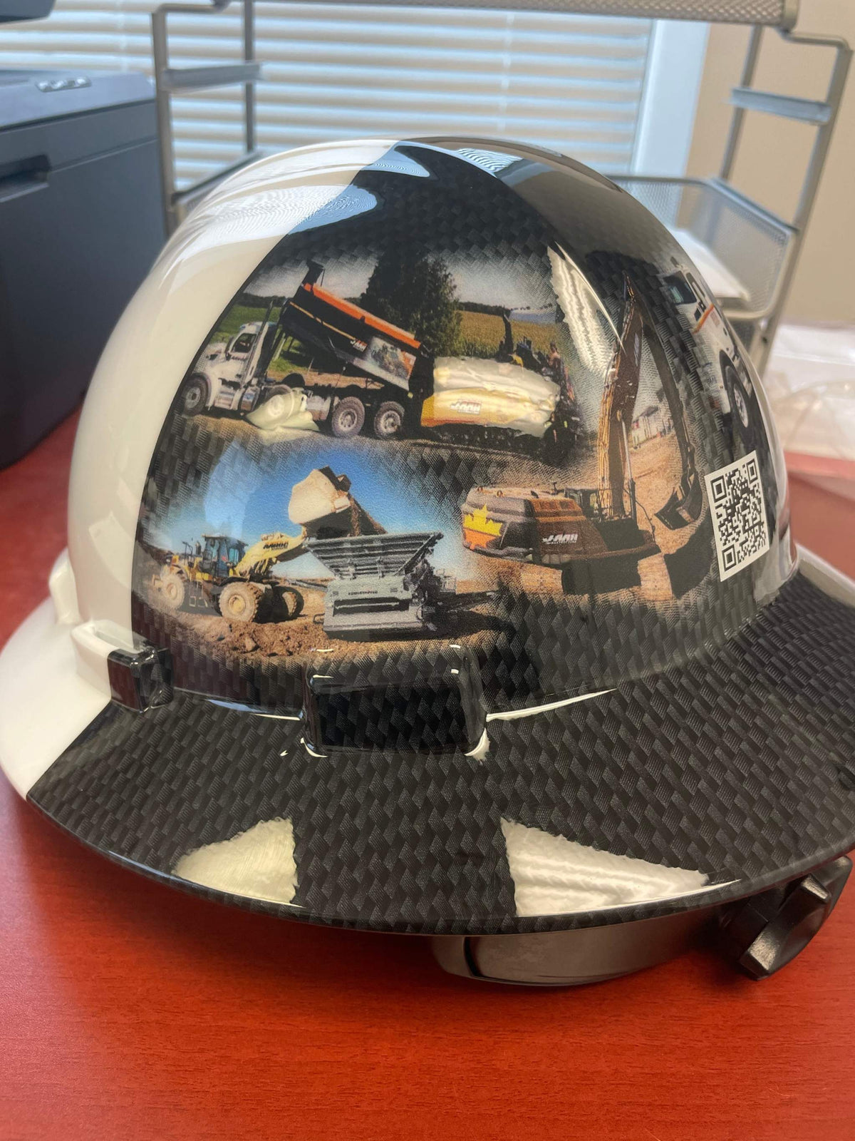 Custom Wrap Hard Hats with Company Images and Logos