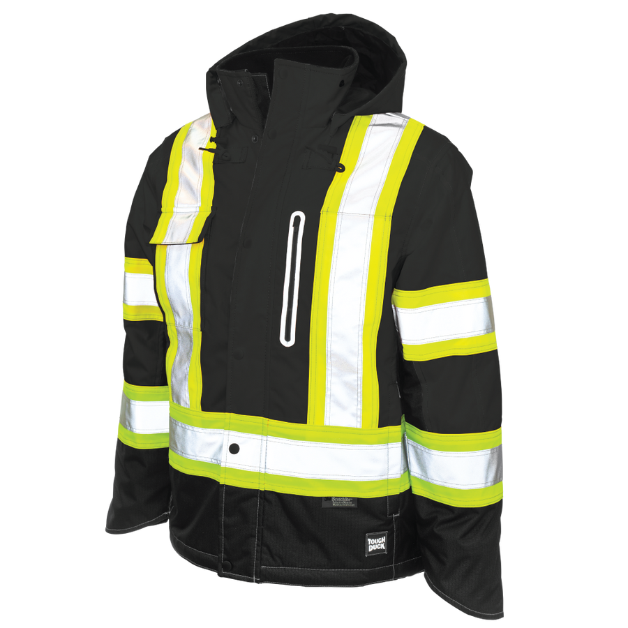 S24511 - Fleece Lined Safety Jacket - Black - product image