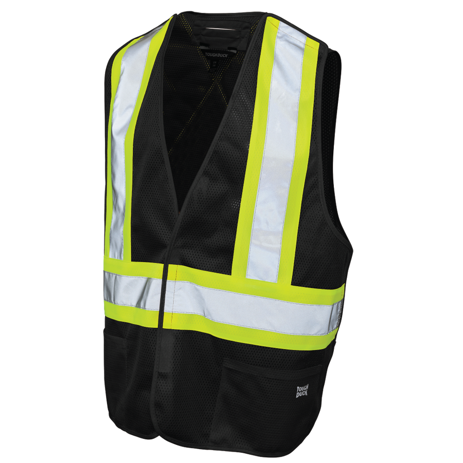 S9I011 - 5-Point Tearaway Safety Vest - Black - product image