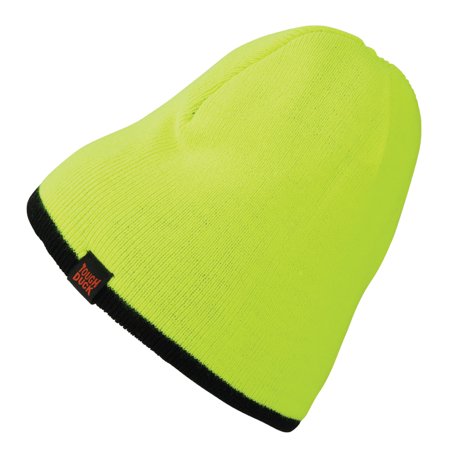 Tough Duck Reversible Safety Beanie - Fluorescent Green