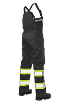 SB041 - Safety Rain Bib Overall - Black - gallery image