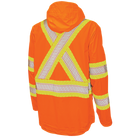 SJ051 - Packable Safety Rain Jacket - Orange - gallery image