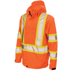 SJ051 - Packable Safety Rain Jacket - Orange - gallery image
