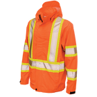 SJ051 - Packable Safety Rain Jacket - Orange - product image