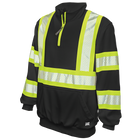 SJ191 - 1/4 Zip Safety Pullover - Black - product image