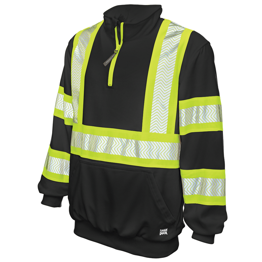 SJ191 - 1/4 Zip Safety Pullover - Black - product image