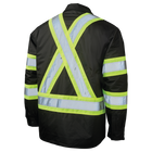 SJ51 - Quilt-lined Hooded Safety Jac-shirt - Black - gallery image