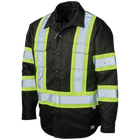 SJ51 - Quilt-lined Hooded Safety Jac-shirt - Black - gallery image
