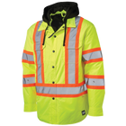 SJ51 - Quilt-lined Hooded Safety Jac-shirt - Green - product image