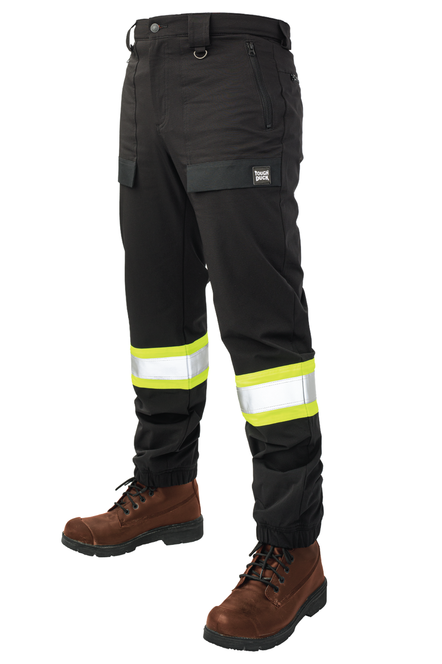 Tough Duck Comfort-Fit Tough Flex Safety Jogger - Black Front