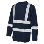 ST081 - Micro Mesh L/S Safety T-Shirt - Navy Blue - product image