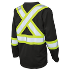 ST101 - Mirco Mesh L/S Safety T-Shirt W/ Armband - Black - gallery image
