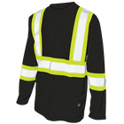 ST101 - Mirco Mesh L/S Safety T-Shirt W/ Armband - Black - product image