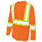 ST101 - Mirco Mesh L/S Safety T-Shirt W/ Armband - Orange - product image