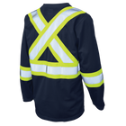 ST101 - Mirco Mesh L/S Safety T-Shirt W/ Armband - Navy Blue - gallery image