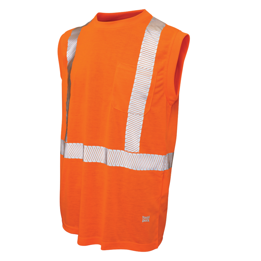 ST151 - Polyester Sleeveless Safety T-Shirt - Black - product image