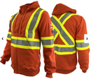Atlas Arc Flash Fire Retardant Zip Up Hoodie w/ 4” Stripes - 402OR - 1/CS