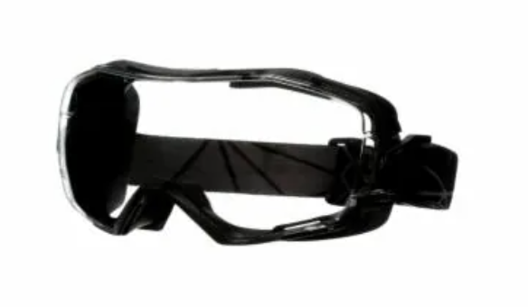 3M™ GoggleGear Safety Goggles 6000 Series  Black Shroud, Scotchgard™ Anti-Fog Coating, Clear, AF-AS Lens, - GG6001SGAF-BLK- 10/Case