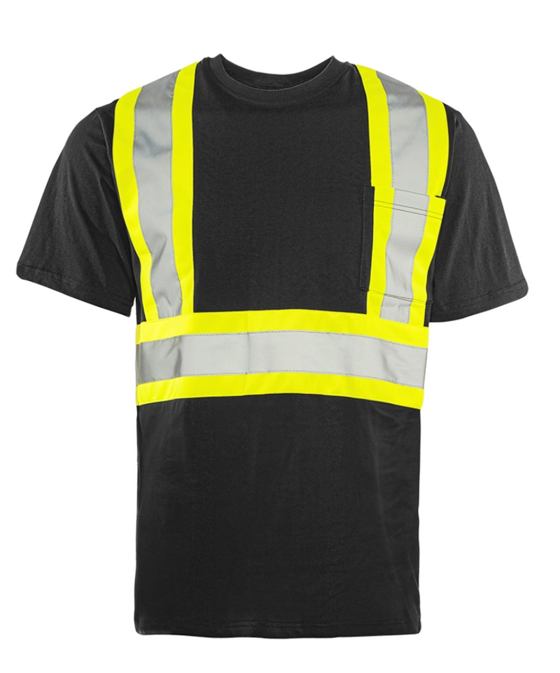Short Sleeve Cotton Traffic T-Shirt, 4″ Refl. Tape - TT3 - 1/CS