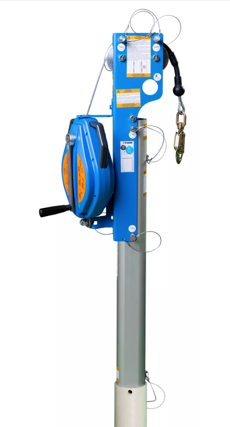 Tractel - Blocfor Confined Space Davit System with 50 ft. (15 m) galvanized cable - 310 lbs. (140 kg), with davimast bracket - T1T50GKDM - 1/CS