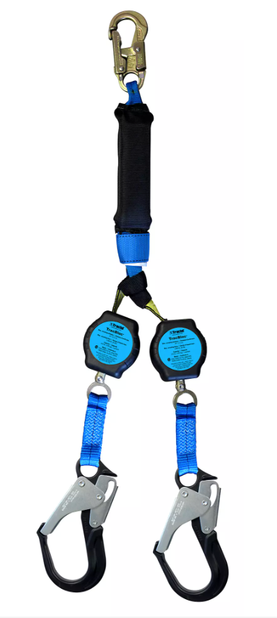 Tractel - Tracbloc2 8FT Self Retracting Lifeline with Rebar Snap hooks - T4828 -1/CS