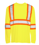 Long Sleeve Polyester Traffic Safety Shirt- TT2- 1/CS