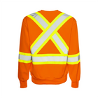 Hi-Vis Crewneck Sweatshirt, 4" Refl. Tape - Orange - Wasip