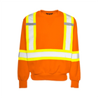 Hi-Vis Crewneck Sweatshirt, 4" Refl. Tape - Orange - Wasip