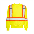 Hi-Vis Crewneck Sweatshirt, 4" Refl. Tape - Yellow - Wasip