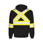 Hi-Vis Hoodie w/ Detachable Hood, 4" Refl. Tape - Black - Wasip