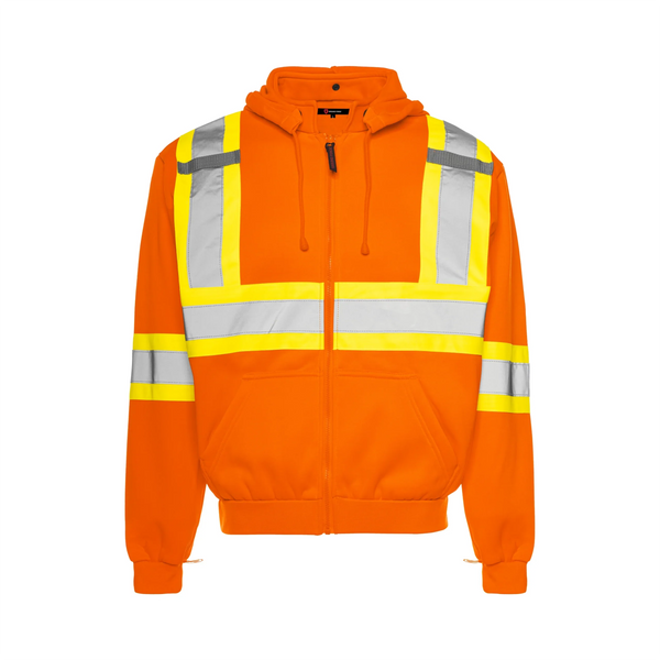 Wasip Hi-Vis Hoodie w/ Detachable Hood, 4" Refl. Tape
