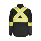 Hi-Vis Quilted Freezer Jacket, 4" Refl. Tape - Black - Wasip