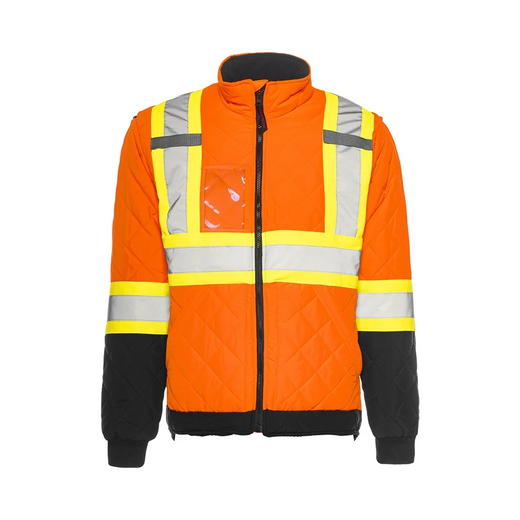 Wasip Hi-Vis Quilted Freezer Jacket, 4" Refl. Tape