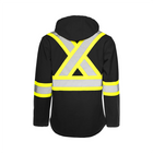 Soft Shell Jacket w/ Detachable Hood, 4" Refl. Tape - Black - Wasip